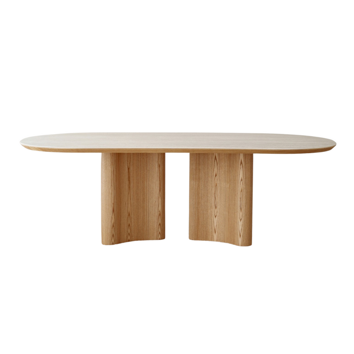 ASH OVAL DINING TABLE | NATURAL/BEIGE 230X110X75CM