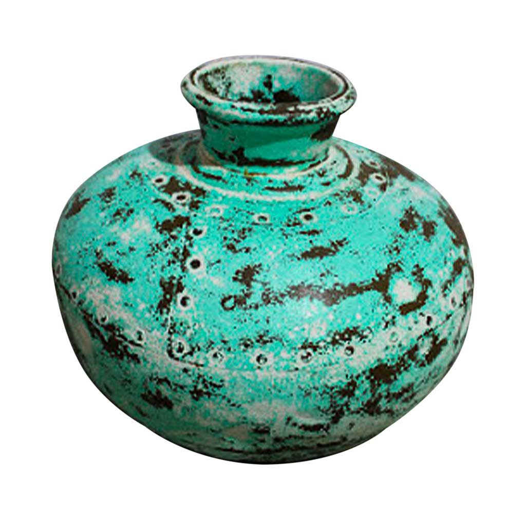 METAL TURQUOISE VASE