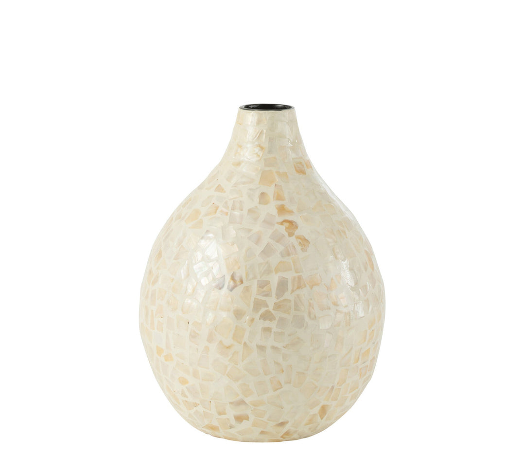 BLANCA CAPIZ VASE