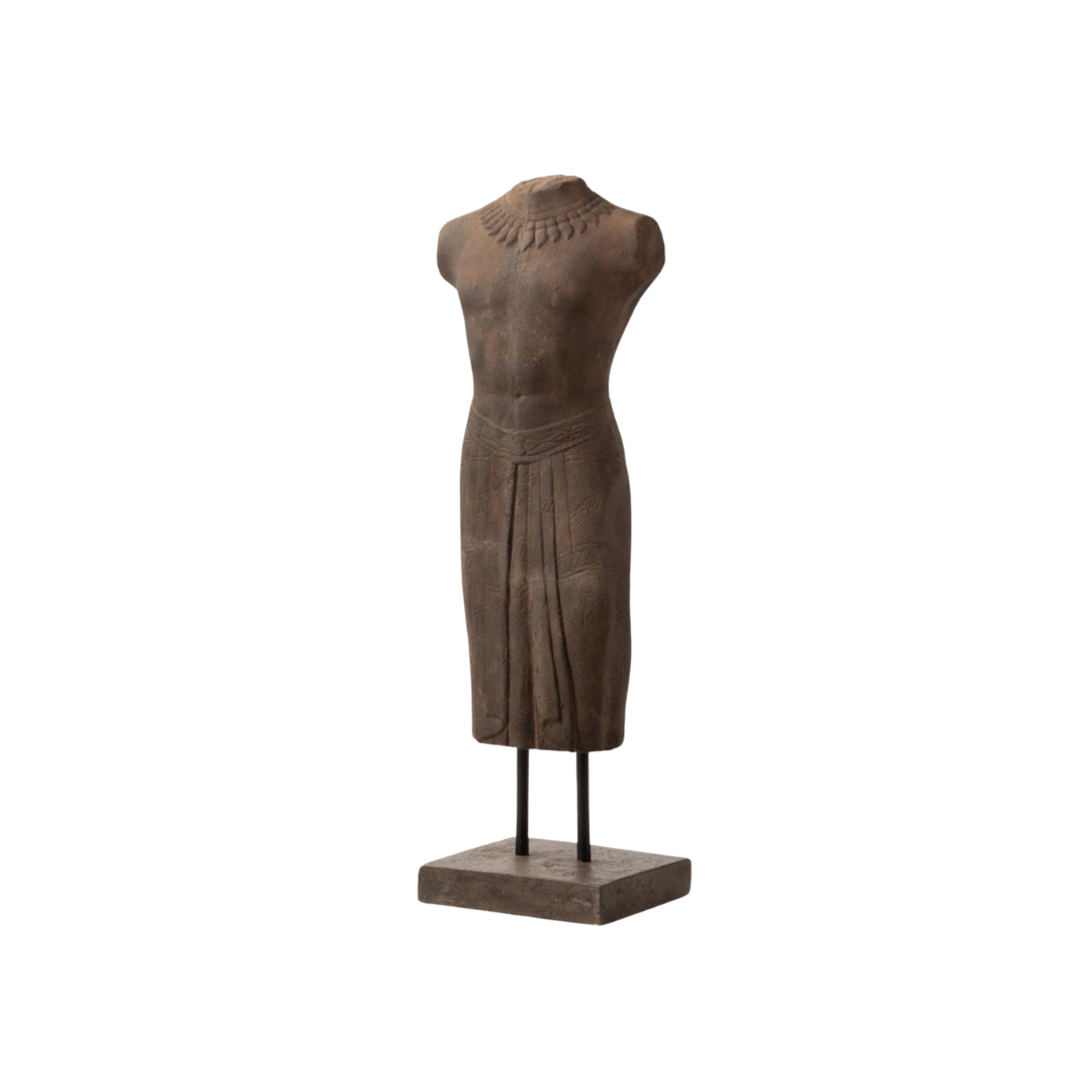 INMHOTEP TERRACOTA SCULPTURE | MEN 33X37X130CM