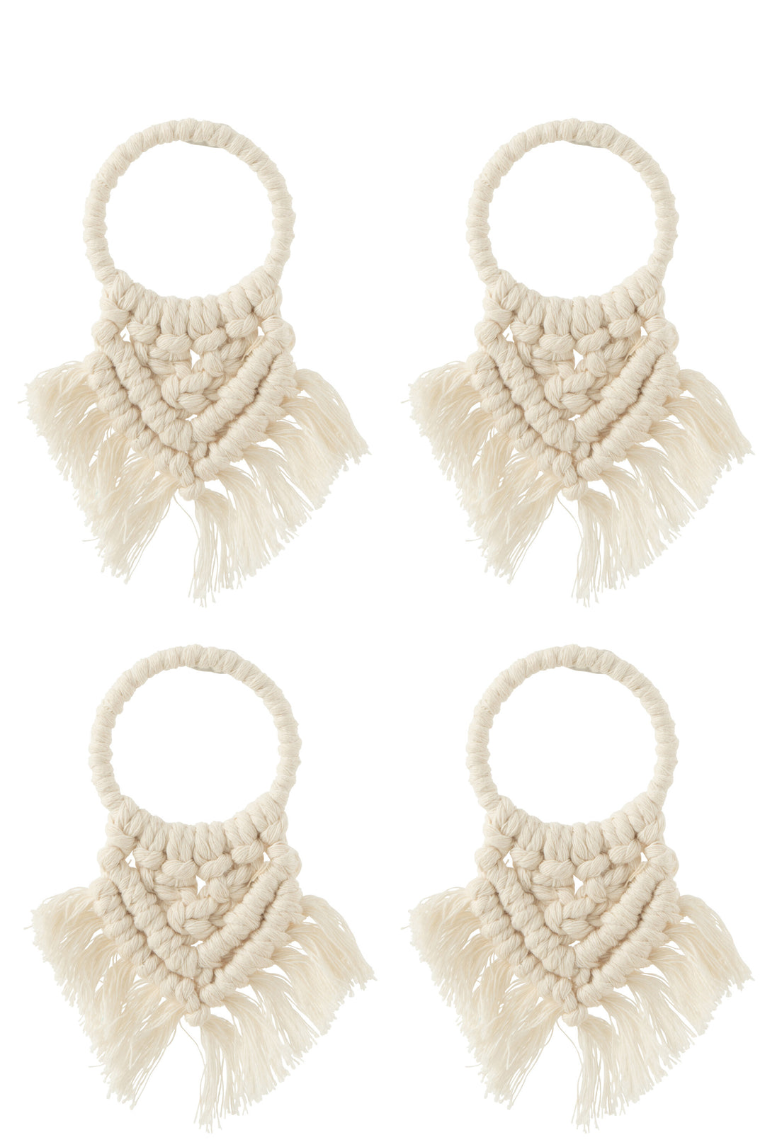 MACRAME NAPKIN RING S/4