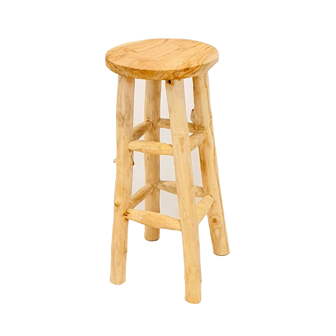 OSAKA TEAK WOOD BAR STOOL | 35X75CM
