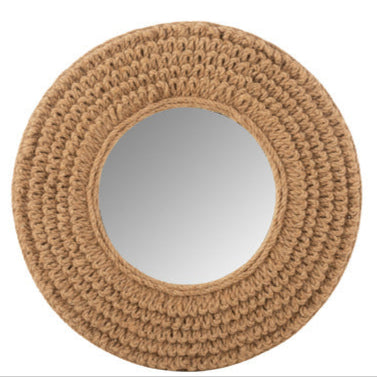 JUTE ROUND MIRROR 73CM