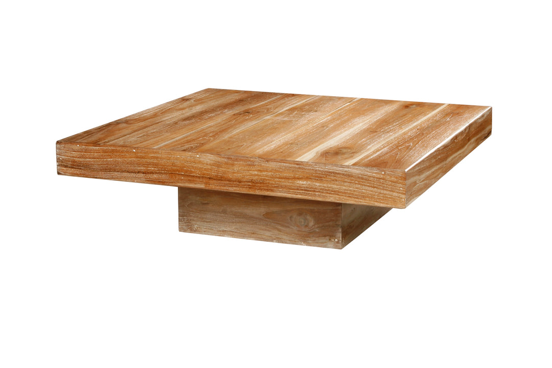 OAHU TEAK WOOD COFFEE TABLE | NATURAL 110X110X45CM