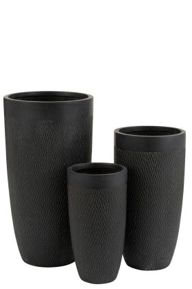 NEW CERAMIC POT BLACK