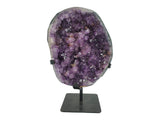 AMETHYST WITH METAL STAND