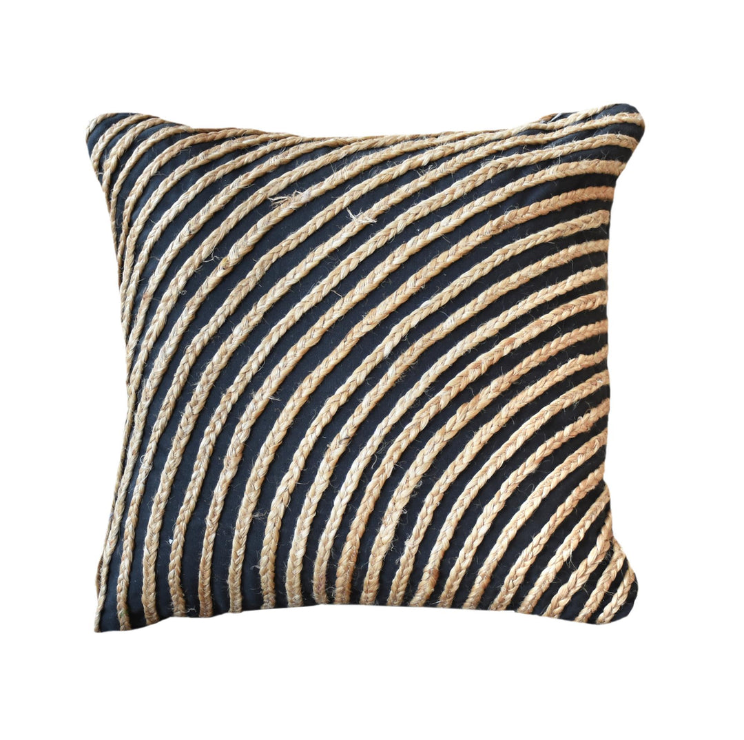 KOCHI CUSHION | BLACK/NATURAL