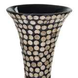 ADELA VASE BLACK CAPIZ