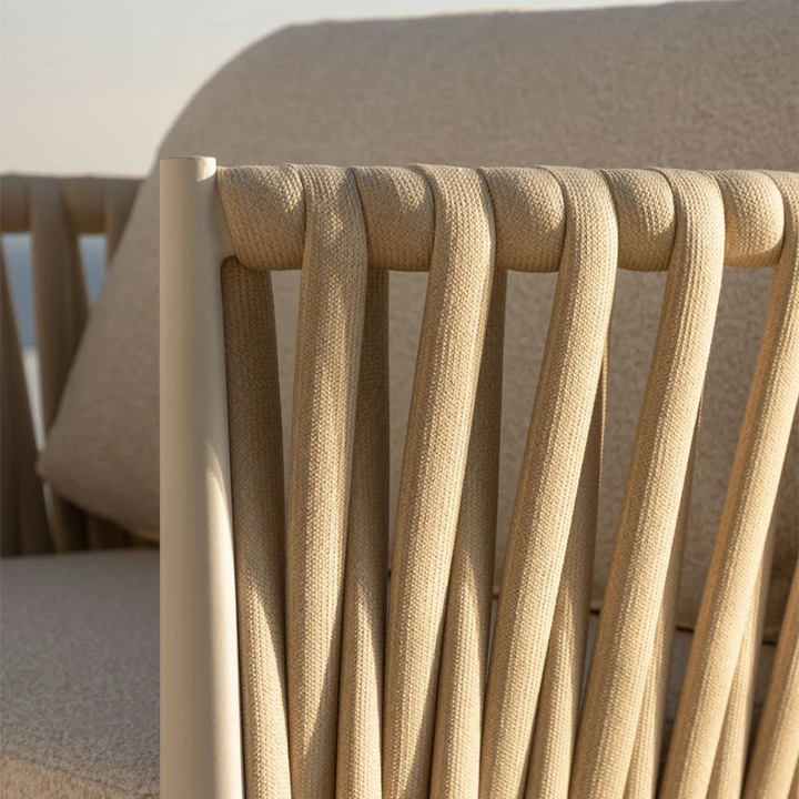 LUA OUTDOOR ONE SEATER SOFA | BEIGE/WHITE 95X84X85CM