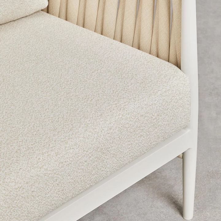 LUA OUTDOOR ONE SEATER SOFA | BEIGE/WHITE 95X84X85CM