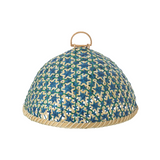 TAZIRIT BAMBOO MESH CLOCHE | BLUE 35X23CM