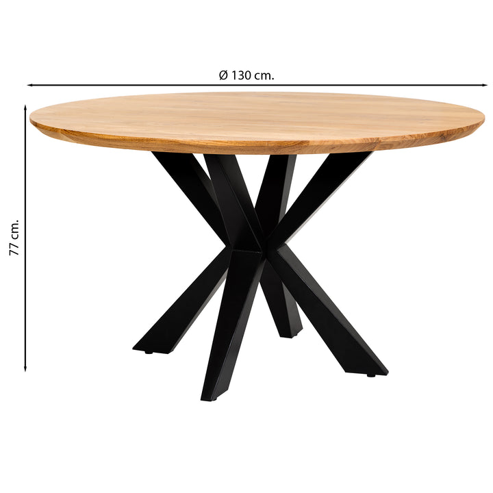 BAHIA ROUND DINING TABLE | BLACK 130X77CM