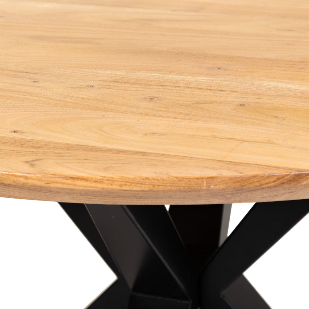 BAHIA ROUND DINING TABLE | BLACK 130X77CM