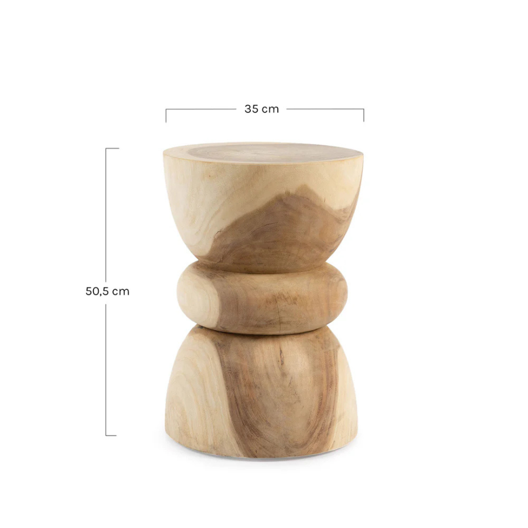 TREMBESI TOTEM SIDE TABLE | 35X50.5CM