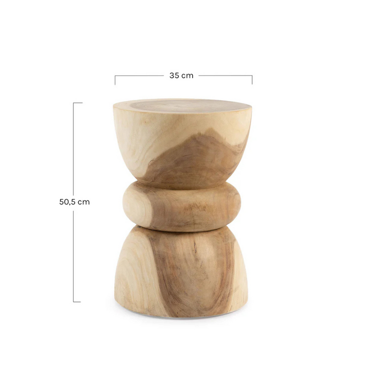 TREMBESI TOTEM SIDE TABLE | 35X50.5CM