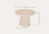 LUNA MICROCEMENT ROUND COFFEE TABLE  | BEIGE
