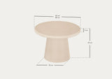 LUNA MICROCEMENT ROUND COFFEE TABLE  | BEIGE