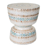 ADELA STOOL -WHITE CAPIZ-