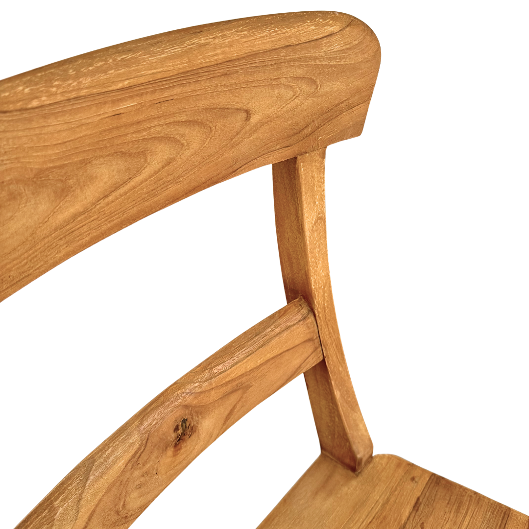BATAUGA TEAK ROUND DINING CHAIR | 44X50X85CM
