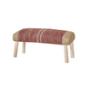 AURA JUTE BENCH | RED 80X30X35CM