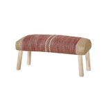 AURA JUTE BENCH | RED 80X30X35CM