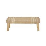 ASHRAM JUTE BENCH | NATURAL /WHITE 120X40X40CM