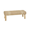 ASHRAM JUTE BENCH | NATURAL /WHITE 120X40X40CM