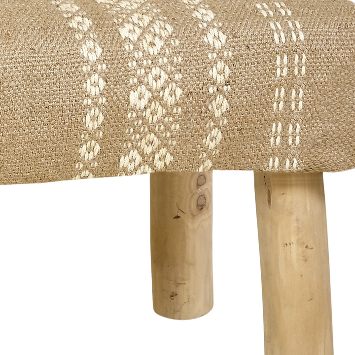 ASHRAM JUTE BENCH | NATURAL /WHITE 120X40X40CM