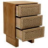 MADURA BEDSIDE TABLE | 3 DOORS | NATURAL 45X36X65CM