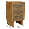MADURA BEDSIDE TABLE | 3 DOORS | NATURAL 45X36X65CM