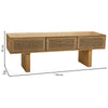 MADURA TV CONSOLE | 3 DOORS | NATURAL 130X36X45CM