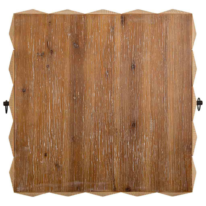 KERATON COFFEE TABLE W/DRAWERS | NATURAL/BLACK 81.5X86X46CM