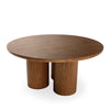 THAI OAK WOOD DINING TABLE | SMOKED BROWN 160CM