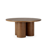 THAI OAK WOOD DINING TABLE | SMOKED BROWN 160CM