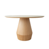 ASH VENEER & CERAMIC DINING TABLE | NATURAL/BEIGE 120X75CM
