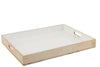 WHITE PLAKE TRAY - SQUARE -