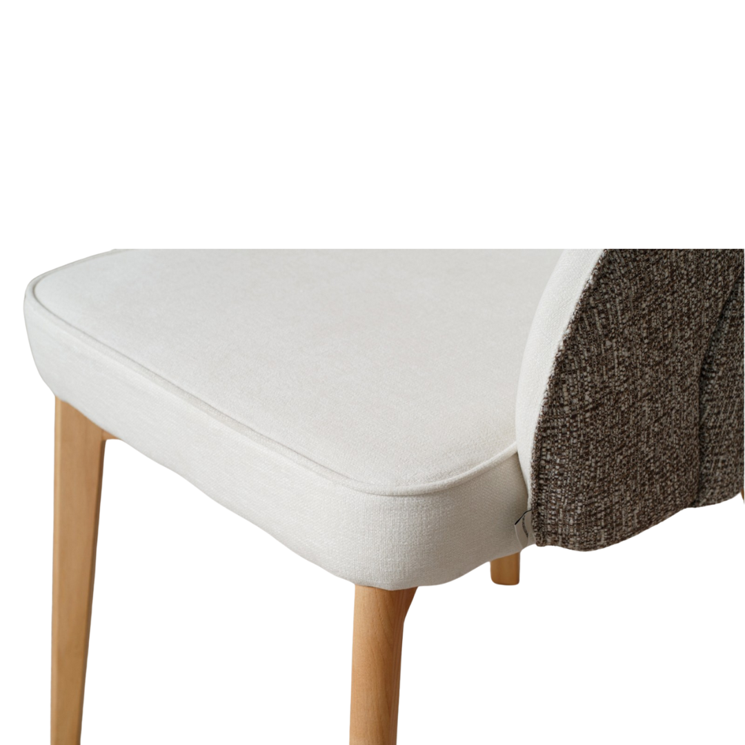COVE DINING CHAIR | IVORY/GREY 55X60X83CM