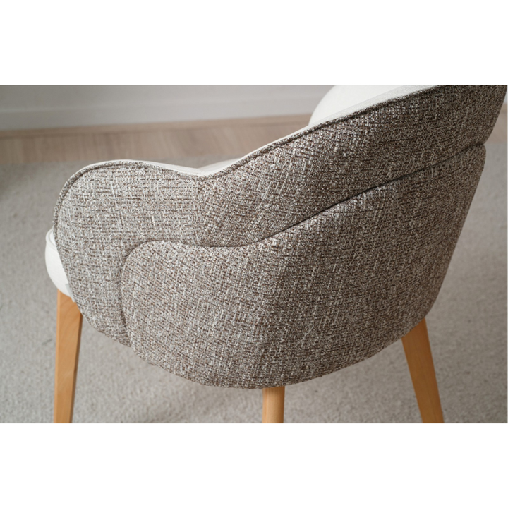 COVE DINING CHAIR | IVORY/GREY 55X60X83CM