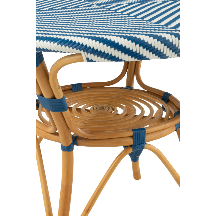 RIVIERA BISTRO DINING TABLE | BLUE 90X89X75CM