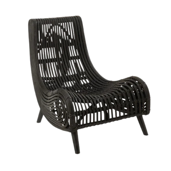 PEACOCK BLACK CHAIR | 60X90X85CM