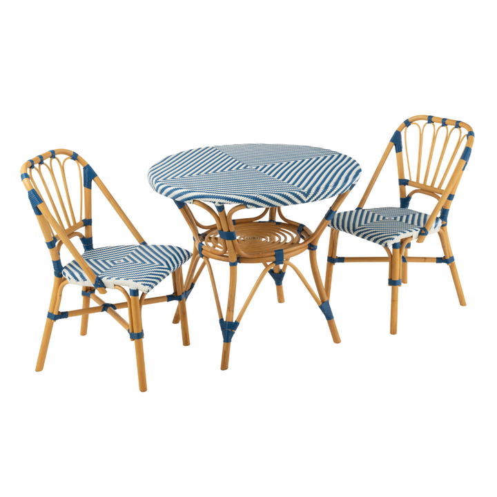 RIVIERA BISTRO DINING TABLE | BLUE 90X89X75CM