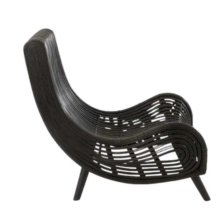 PEACOCK BLACK CHAIR | 60X90X85CM