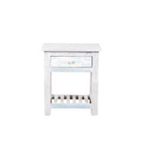 FORMENTERA COLLECTION BEDSIDE TABLE | WHITE WASH 60X40X70CM