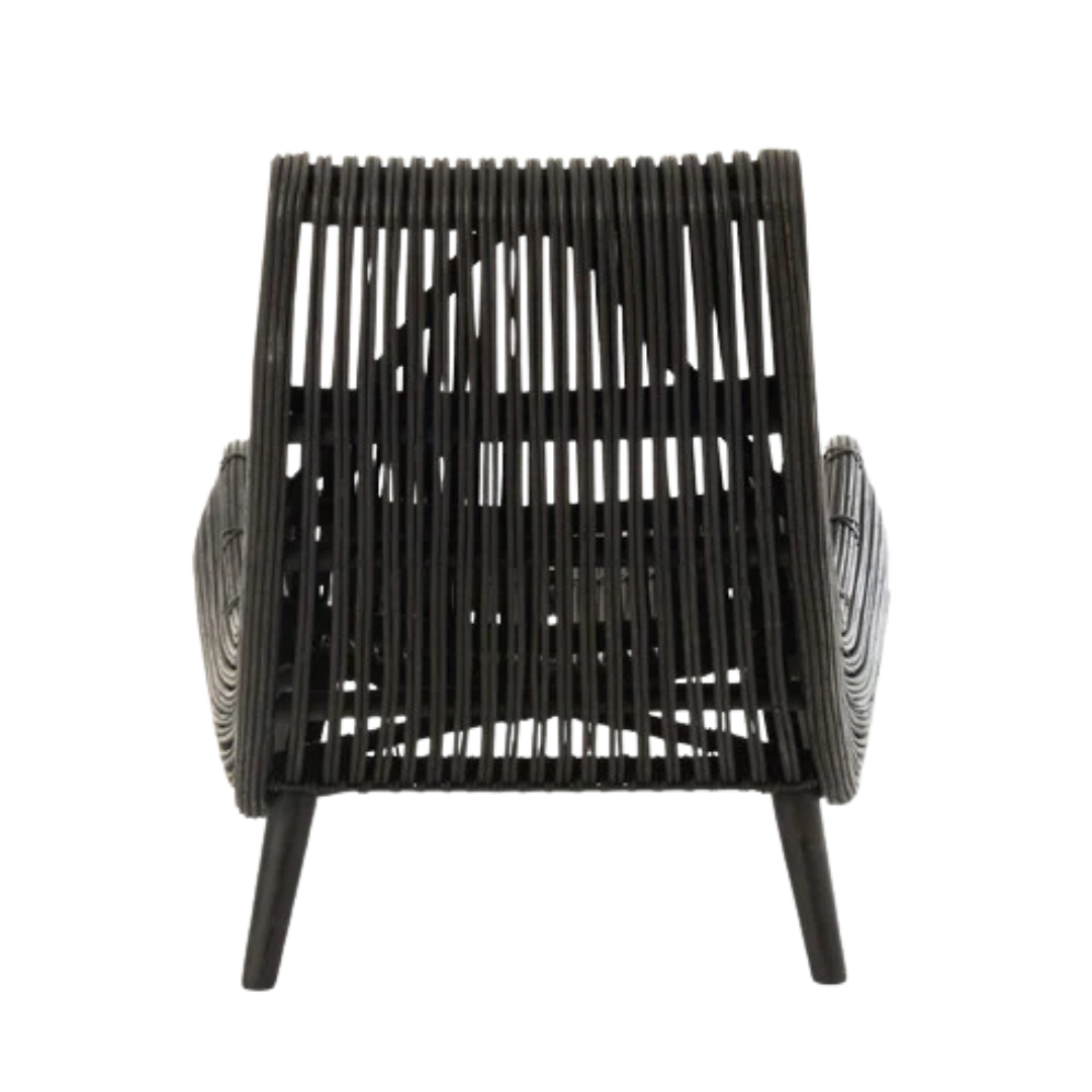 PEACOCK BLACK CHAIR | 60X90X85CM