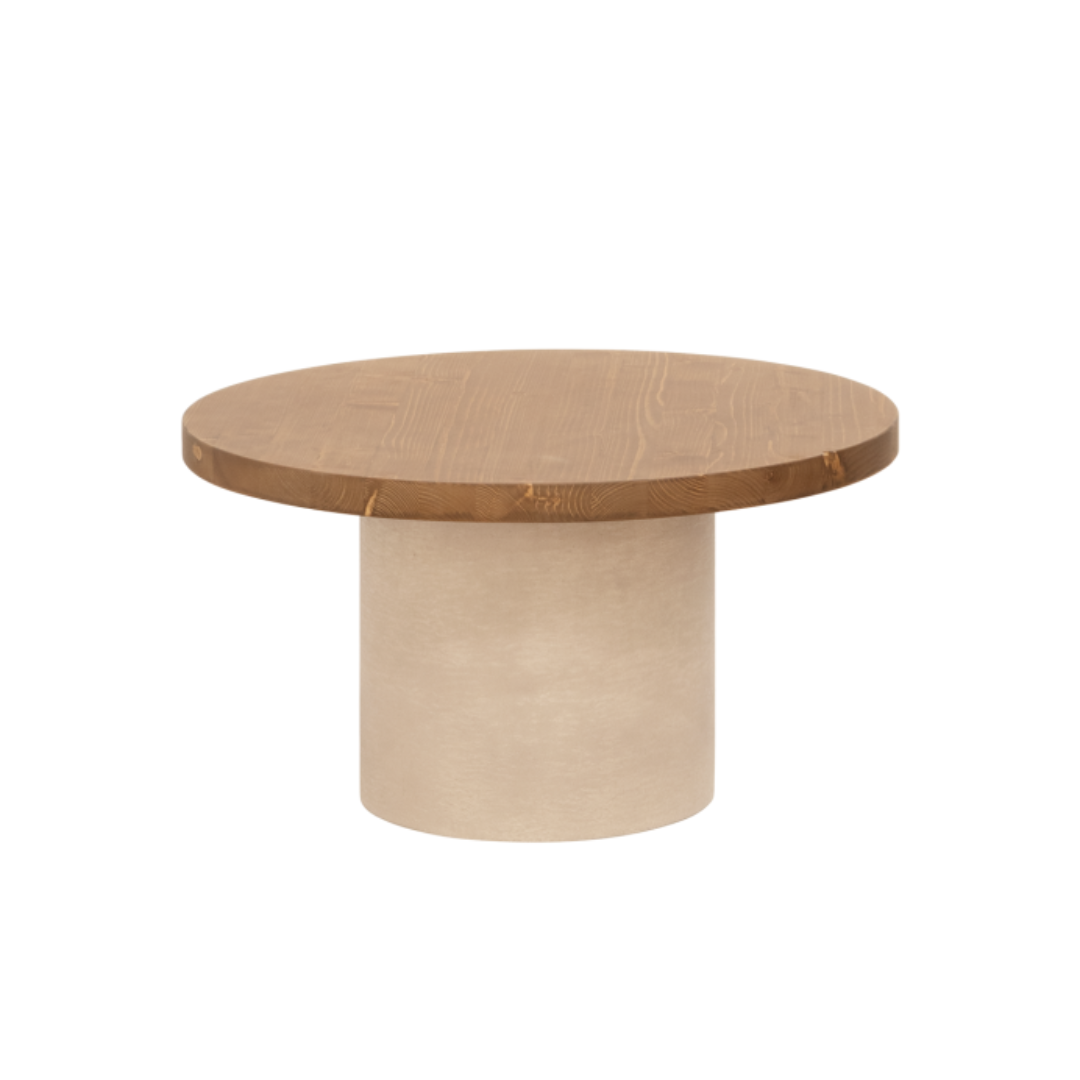 CEMENTIQUE MICROCEMENT ROUND COFFEE TABLE  | NATURAL/BEIGE