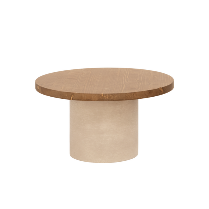 CEMENTIQUE MICROCEMENT ROUND COFFEE TABLE  | NATURAL/BEIGE
