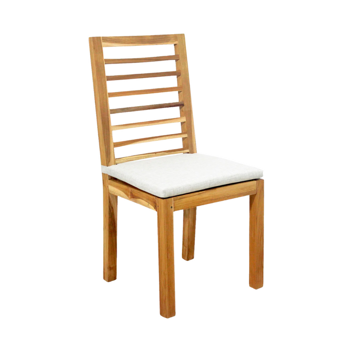 BATANTA TEAK DINING CHAIR | NATURAL/WHITE 42X48X92CM