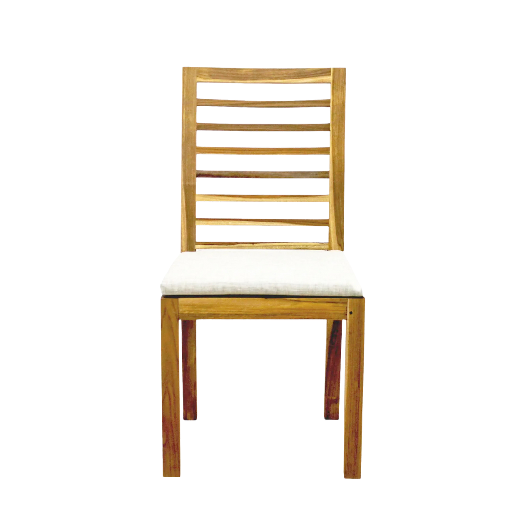 BATANTA TEAK DINING CHAIR | NATURAL/WHITE 42X48X92CM