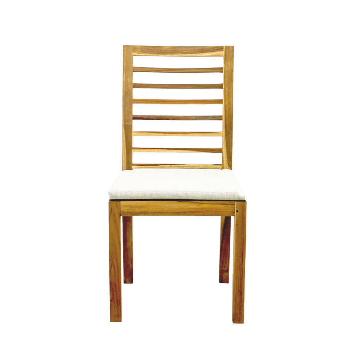 BATANTA TEAK DINING CHAIR | NATURAL/WHITE 42X48X92CM