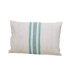 DHARMA CUSHIONI | IVORY/TURQUOISE